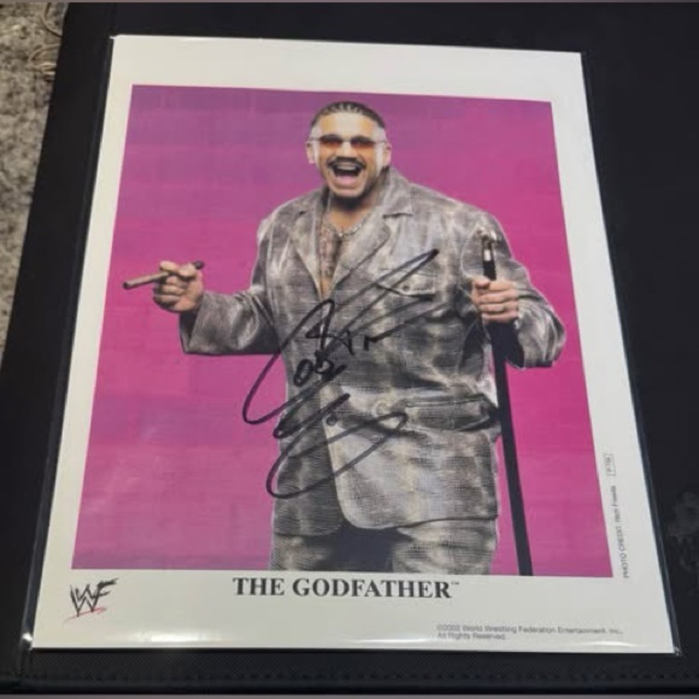 WWF’s The Godfather 8x10 Auto COA- SOLD
